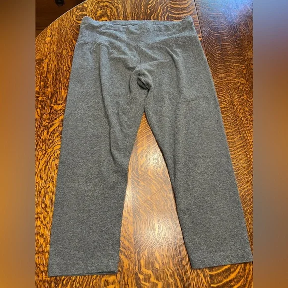Hanna Andersson Crop Leggings Charcoal Grey Cotton Women's Large Very good - Picture 1 of 4